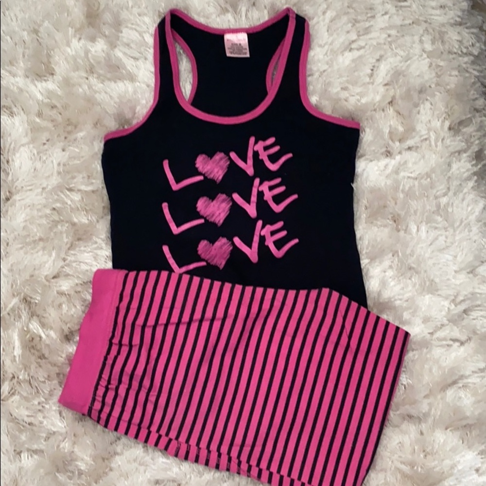 Cotton Pajama Love top and pants